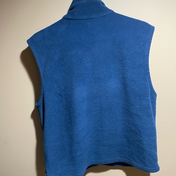 Columbia Blue Full Zip Fleece Sleeveless Jacket Size L Polyester - Picture 2 of 5
